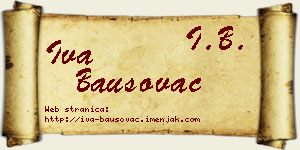Iva Bausovac vizit kartica